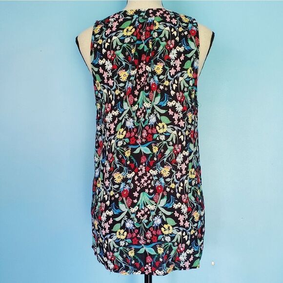 Kenar Multicolored Floral Sleeveless Blouse - Picture 4 of 6